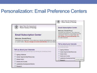 Personalization: Email Preference Centers
 