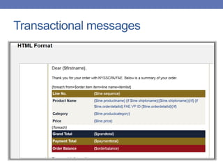 Transactional messages
 