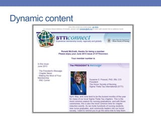 Dynamic content
 