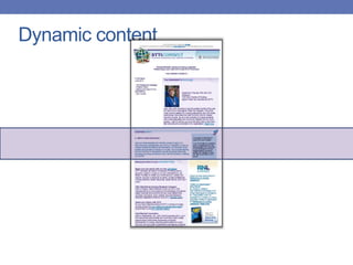 Dynamic content
 