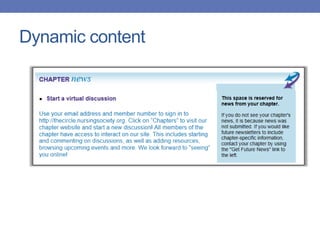 Dynamic content
 