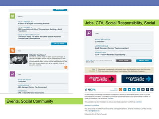 Jobs, CTA, Social Responsibility, Social
Events, Social Community
 