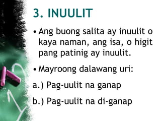 9 ARALIN 2 Kayarian ng Salita.pptx