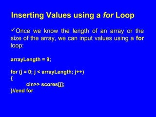 9 Arrays | PPT