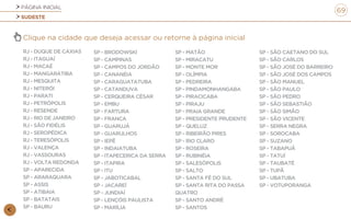 PÁGINA INICIAL
SUDESTE
69
Clique na cidade que deseja acessar ou retorne à página inicial
SP - BRODOWSKI
SP - CAMPINAS
SP - CAMPOS DO JORDÃO
SP - CANANÉIA
SP - CARAGUATATUBA
SP - CATANDUVA
SP - CERQUEIRA CÉSAR
SP - EMBU
SP - FARTURA
SP - FRANCA
SP - GUARUJÁ
SP - GUARULHOS
SP - IEPÊ
SP - INDAIATUBA
SP - ITAPECERICA DA SERRA
SP - ITAPIRA
SP - ITU
SP - JABOTICABAL
SP - JACAREÍ
SP - JUNDIAÍ
SP - LENÇÓIS PAULISTA
SP - MARÍLIA
SP - MATÃO
SP - MIRACATU
SP - MONTE MOR
SP - OLÍMPIA
SP - PEDREIRA
SP - PINDAMONHANGABA
SP - PIRACICABA
SP - PIRAJU
SP - PRAIA GRANDE
SP - PRESIDENTE PRUDENTE
SP - QUELUZ
SP - RIBEIRÃO PIRES
SP - RIO CLARO
SP - ROSEIRA
SP - RUBINÉIA
SP - SALESÓPOLIS
SP - SALTO
SP - SANTA FÉ DO SUL
SP - SANTA RITA DO PASSA
QUATRO
SP - SANTO ANDRÉ
SP - SANTOS
SP - SÃO CAETANO DO SUL
SP - SÃO CARLOS
SP - SÃO JOSÉ DO BARREIRO
SP - SÃO JOSÉ DOS CAMPOS
SP - SÃO MANUEL
SP - SÃO PAULO
SP - SÃO PEDRO
SP - SÃO SEBASTIÃO
SP - SÃO SIMÃO
SP - SÃO VICENTE
SP - SERRA NEGRA
SP - SOROCABA
SP - SUZANO
SP - TABAPUÃ
SP - TATUÍ
SP - TAUBATÉ
SP - TUPÃ
SP - UBATUBA
SP - VOTUPORANGA
RJ - DUQUE DE CAXIAS
RJ - ITAGUAÍ
RJ - MACAÉ
RJ - MANGARATIBA
RJ - MESQUITA
RJ - NITERÓI
RJ - PARATI
RJ - PETRÓPOLIS
RJ - RESENDE
RJ - RIO DE JANEIRO
RJ - SÃO FIDÉLIS
RJ - SEROPÉDICA
RJ - TERESÓPOLIS
RJ - VALENÇA
RJ - VASSOURAS
RJ - VOLTA REDONDA
SP - APARECIDA
SP - ARARAQUARA
SP - ASSIS
SP - ATIBAIA
SP - BATATAIS
SP - BAURU
 