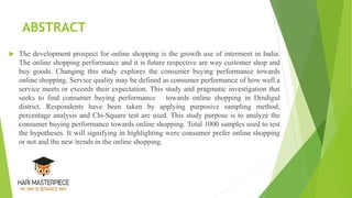 (9) a study on consumer buying behaviour  ppt hari master piece