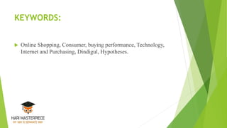 (9) a study on consumer buying behaviour  ppt hari master piece