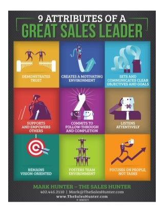 9 attributes of a great sales leader mark hunter the sales hunter