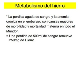 Metabolismo del hierro 
 