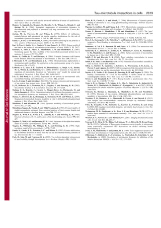 Molecular mechanisms of Tau binding to microtubules and its role in ...