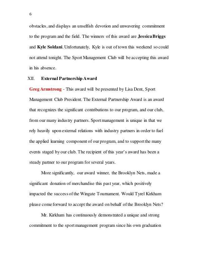 2016 Emcee Script