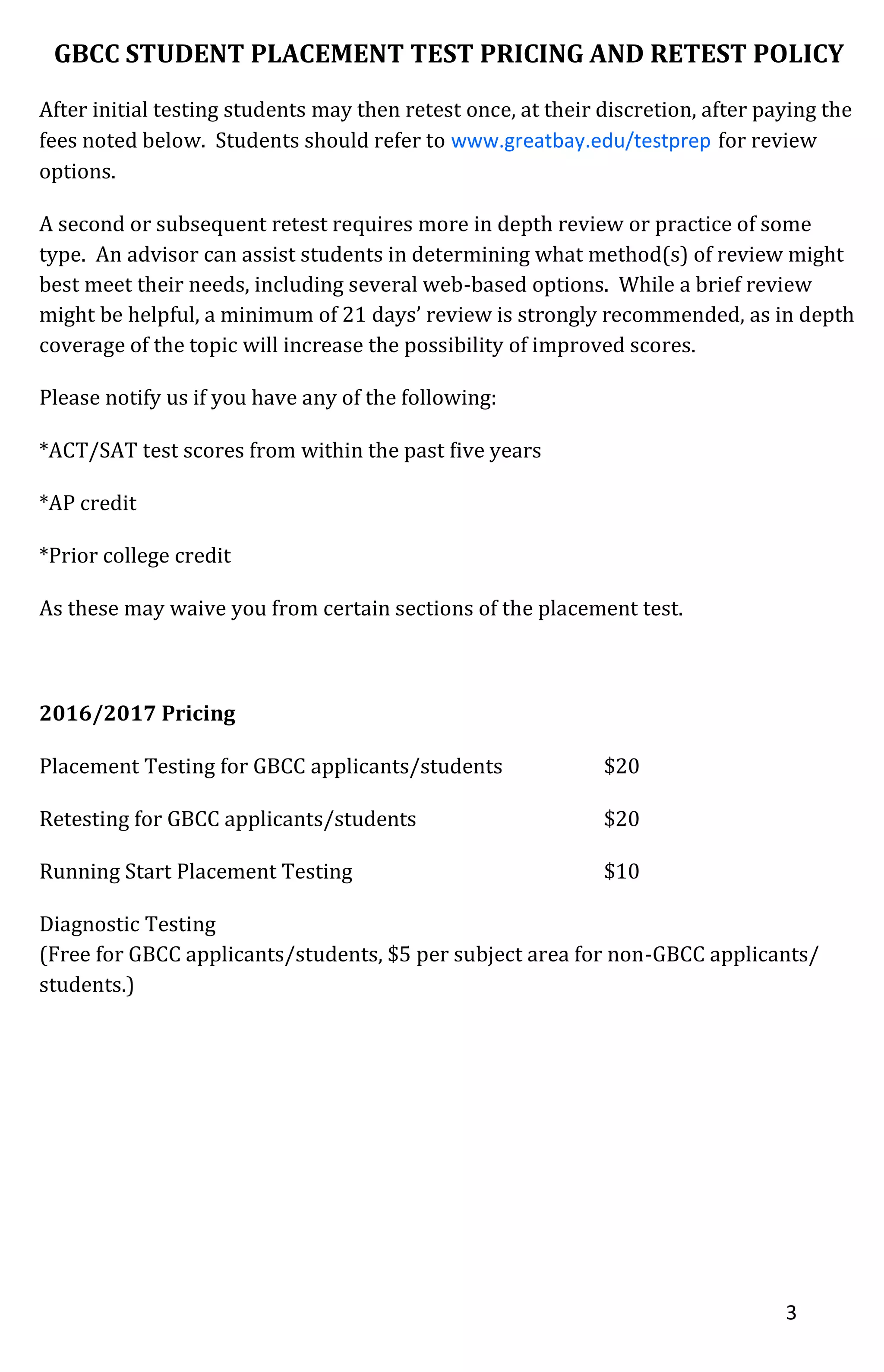 Accuplacer Scores Booklet Split PDF College Planning College