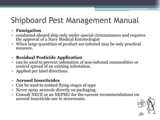 Ship Insecticide NAVMED P 5052-26 Pest Shipboard EAP HM1 WD | PPTX