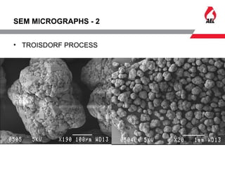 SEM MICROGRAPHS - 2
• TROISDORF PROCESS
 