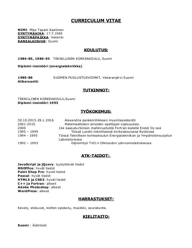 CV