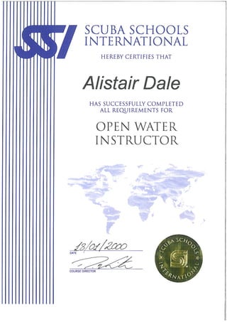 SSI Instructor Open Water