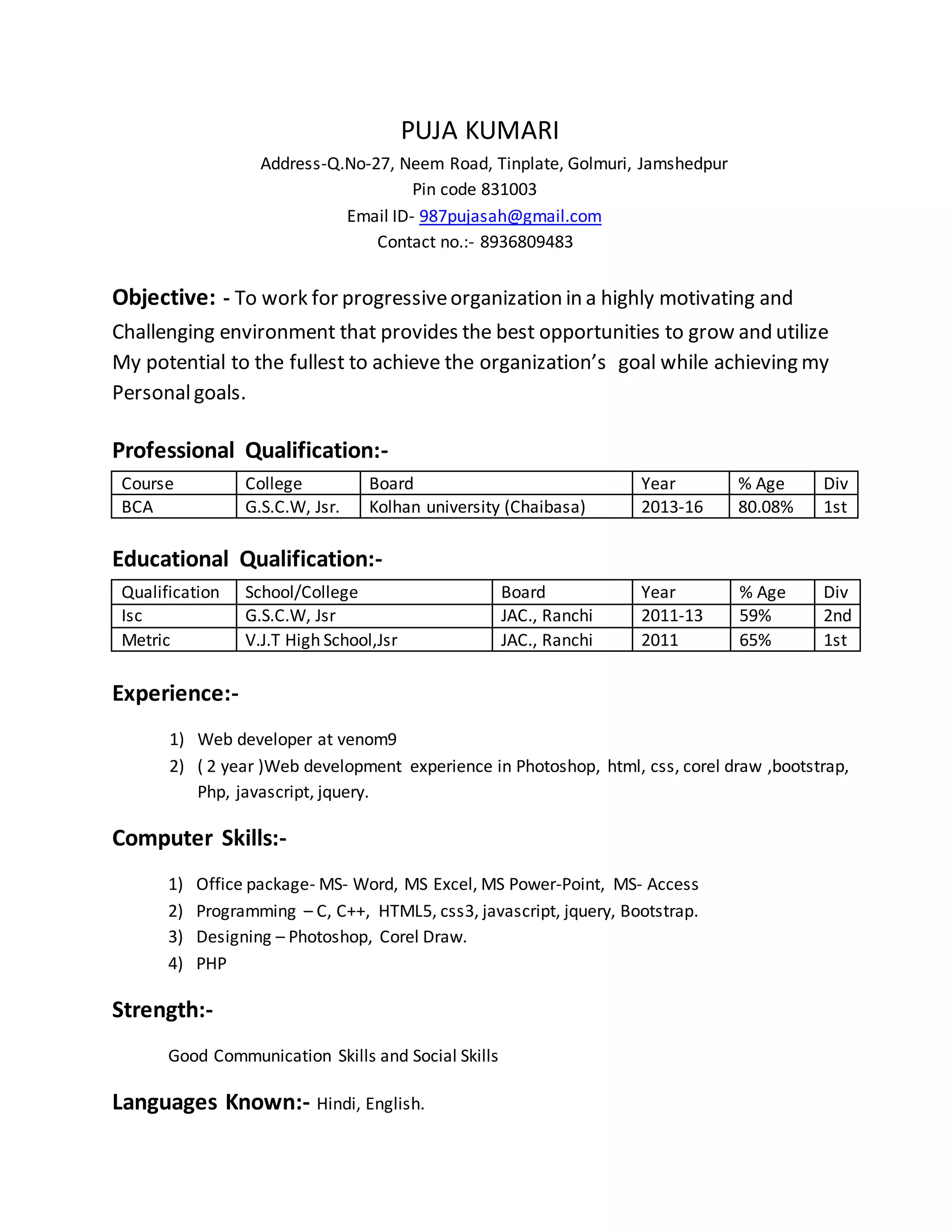 Resume PDF resume-pdf