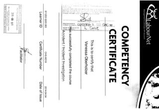 certified incident-accident investigation certificate
