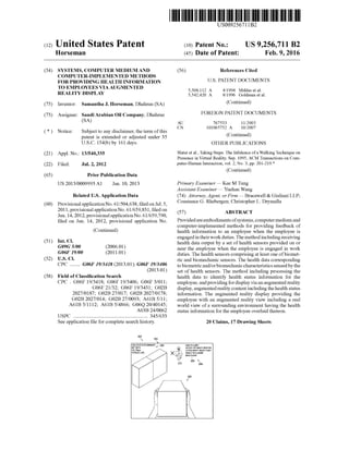 U.S. Patent No. 9,256,711