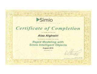 Simio Certificate