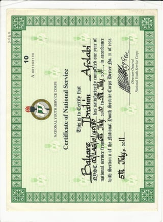NYSC-Certificate