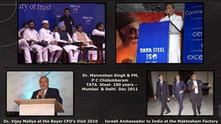 © http://www.thenichegroup.in
Dr. Manmohan Singh & FM,
P C Chidambaram
TATA Steel- 100 years –
Mumbai & Delhi Dec 2011
Dr. Vijay Mallya at the Bayer CFO’s Visit 2010 Israeli Ambassador to India at the Makteshem Factory
 