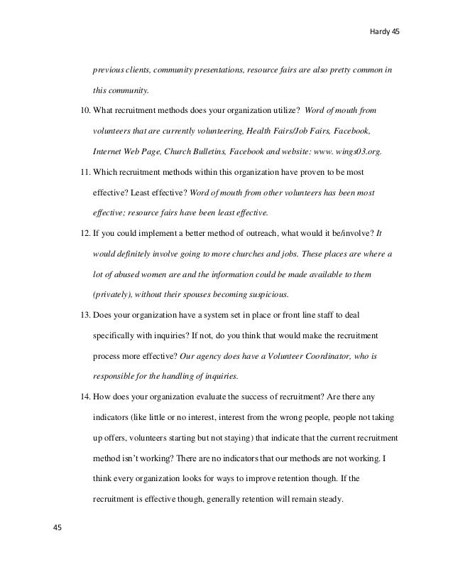 Thesis on volunteering
