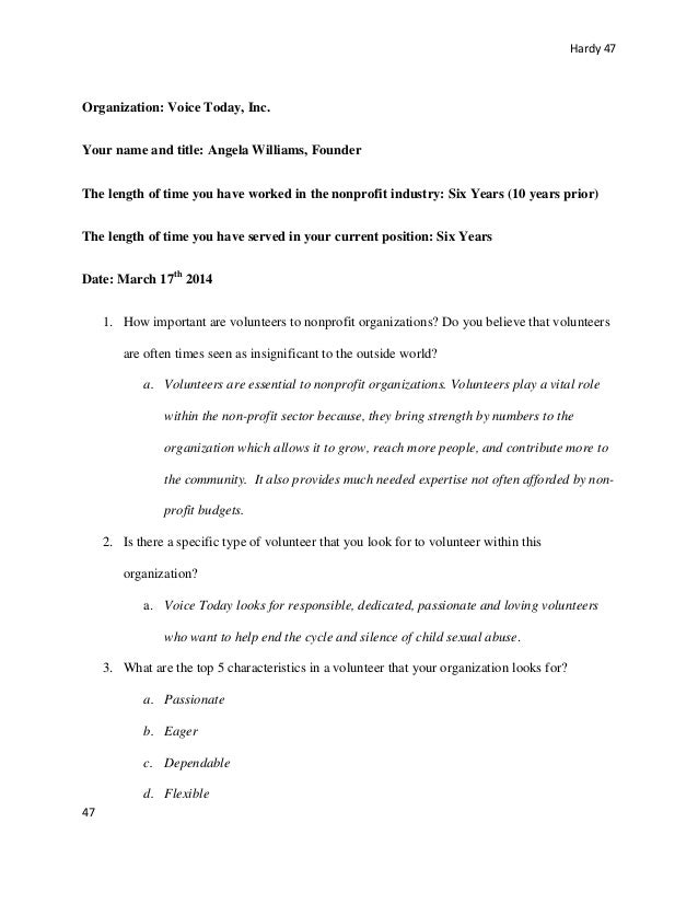 non profit organizations volunteer