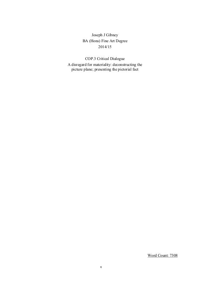 Degree dissertation word count
