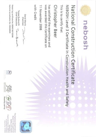 NEBOSH Construction Cert