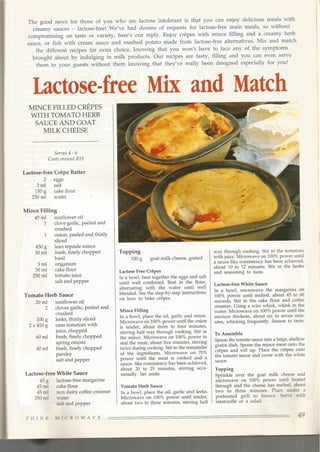 Article Lactose free mix and match