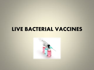 LIVE BACTERIAL VACCINES
 