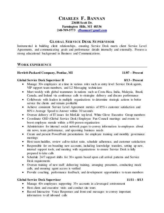 Charles Bannan Resume Ford 1