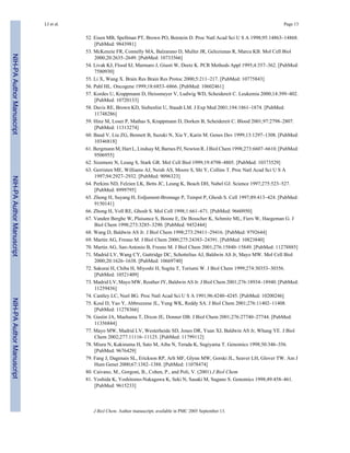 52. Eisen MB, Spellman PT, Brown PO, Botstein D. Proc Natl Acad Sci U S A 1998;95:14863–14868.
[PubMed: 9843981]
53. McKenzie FR, Connelly MA, Balzarano D, Muller JR, Geleziunas R, Marcu KB. Mol Cell Biol
2000;20:2635–2649. [PubMed: 10733566]
54. Livak KJ, Flood SJ, Marmaro J, Giusti W, Deetz K. PCR Methods Appl 1995;4:357–362. [PubMed:
7580930]
55. Li X, Wang X. Brain Res Brain Res Protoc 2000;5:211–217. [PubMed: 10775843]
56. Pahl HL. Oncogene 1999;18:6853–6866. [PubMed: 10602461]
57. Kordes U, Krappmann D, Heissmeyer V, Ludwig WD, Scheidereit C. Leukemia 2000;14:399–402.
[PubMed: 10720133]
58. Davis RE, Brown KD, Siebenlist U, Staudt LM. J Exp Med 2001;194:1861–1874. [PubMed:
11748286]
59. Hinz M, Loser P, Mathas S, Krappmann D, Dorken B, Scheidereit C. Blood 2001;97:2798–2807.
[PubMed: 11313274]
60. Baud V, Liu ZG, Bennett B, Suzuki N, Xia Y, Karin M. Genes Dev 1999;13:1297–1308. [PubMed:
10346818]
61. Bergmann M, Hart L, Lindsay M, Barnes PJ, Newton R. J Biol Chem 1998;273:6607–6610. [PubMed:
9506955]
62. Sizemore N, Leung S, Stark GR. Mol Cell Biol 1999;19:4798–4805. [PubMed: 10373529]
63. Gerristen ME, Williams AJ, Neish AS, Moore S, Shi Y, Collins T. Proc Natl Acad Sci U S A
1997;94:2927–2932. [PubMed: 9096323]
64. Perkins ND, Felzien LK, Betts JC, Leung K, Beach DH, Nabel GJ. Science 1997;275:523–527.
[PubMed: 8999795]
65. Zhong H, Suyang H, Erdjument-Bromage P, Tempst P, Ghosh S. Cell 1997;89:413–424. [PubMed:
9150141]
66. Zhong H, Voll RE, Ghosh S. Mol Cell 1998;1:661–671. [PubMed: 9660950]
67. Vanden Berghe W, Plaisance S, Boone E, De Bosscher K, Schmitz ML, Fiers W, Haegeman G. J
Biol Chem 1998;273:3285–3290. [PubMed: 9452444]
68. Wang D, Baldwin AS Jr. J Biol Chem 1998;273:29411–29416. [PubMed: 9792644]
69. Martin AG, Fresno M. J Biol Chem 2000;275:24383–24391. [PubMed: 10823840]
70. Martin AG, San-Antonio B, Fresno M. J Biol Chem 2001;276:15840–15849. [PubMed: 11278885]
71. Madrid LV, Wang CY, Guttridge DC, Schottelius AJ, Baldwin AS Jr, Mayo MW. Mol Cell Biol
2000;20:1626–1638. [PubMed: 10669740]
72. Sakurai H, Chiba H, Miyoshi H, Sugita T, Toriumi W. J Biol Chem 1999;274:30353–30356.
[PubMed: 10521409]
73. Madrid LV, Mayo MW, Reuther JY, Baldwin AS Jr. J Biol Chem 2001;276:18934–18940. [PubMed:
11259436]
74. Cantley LC, Neel BG. Proc Natl Acad Sci U S A 1991;96:4240–4245. [PubMed: 10200246]
75. Koul D, Yao Y, Abbruzzese JL, Yung WK, Reddy SA. J Biol Chem 2001;276:11402–11408.
[PubMed: 11278366]
76. Gustin JA, Maehama T, Dixon JE, Donner DB. J Biol Chem 2001;276:27740–27744. [PubMed:
11356844]
77. Mayo MW, Madrid LV, Westerheide SD, Jones DR, Yuan XJ, Baldwin AS Jr, Whang YE. J Biol
Chem 2002;277:11116–11125. [PubMed: 11799112]
78. Miura N, Kakinuma H, Sato M, Aiba N, Terada K, Sugiyama T. Genomics 1998;50:346–356.
[PubMed: 9676429]
79. Fang J, Dagenais SL, Erickson RP, Arlt MF, Glynn MW, Gorski JL, Seaver LH, Glover TW. Am J
Hum Genet 2000;67:1382–1388. [PubMed: 11078474]
80. Caivano, M., Gorgoni, B., Cohen, P., and Poli, V. (2001) J Biol Chem
81. Yoshida K, Yoshitomo-Nakagawa K, Seki N, Sasaki M, Sugano S. Genomics 1998;49:458–461.
[PubMed: 9615233]
LI et al. Page 13
J Biol Chem. Author manuscript; available in PMC 2005 September 13.
NIH-PAAuthorManuscriptNIH-PAAuthorManuscriptNIH-PAAuthorManuscript
 