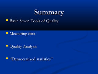 9 basic seven tools of quality | PPT