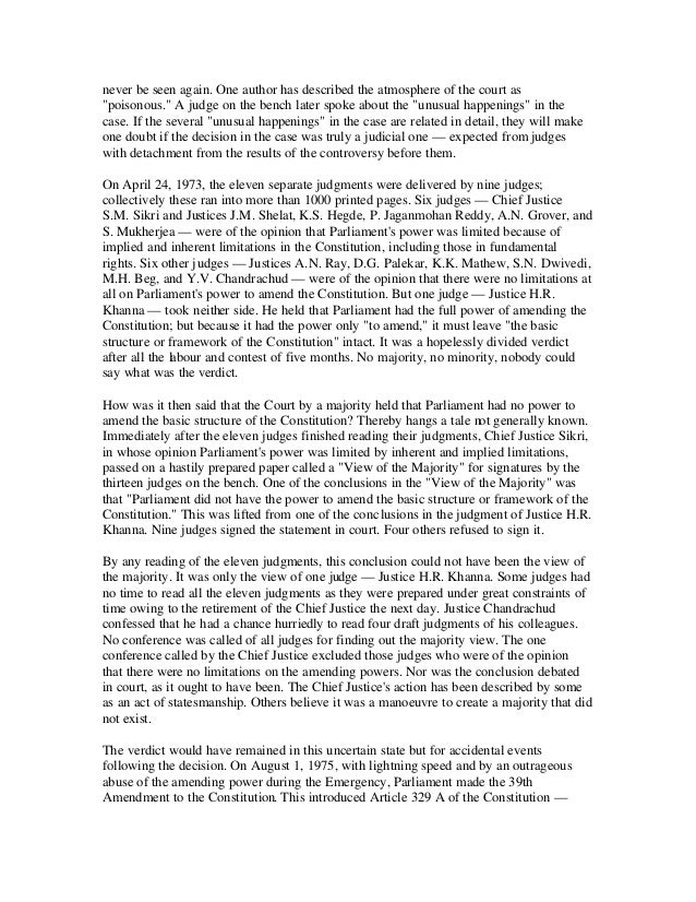 9 basic structure of the constitution revisited