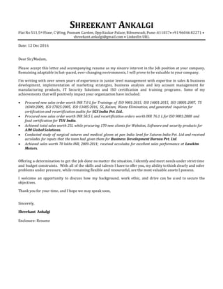 Cover letter- | PDF