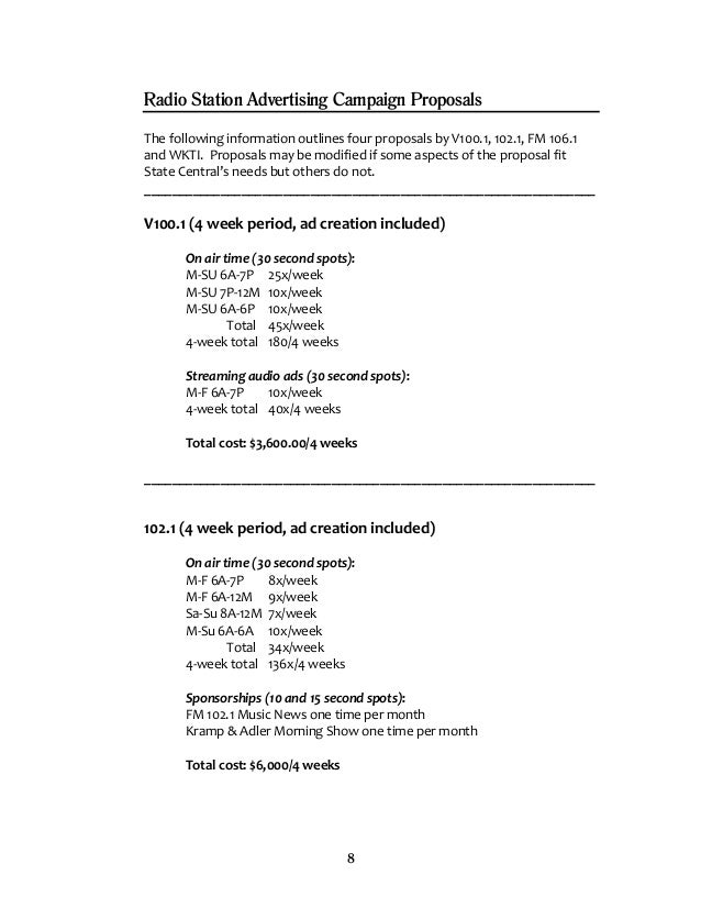 Radio Advertising Proposal Template - Hlwhy