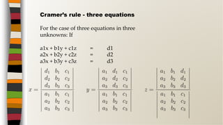 Cramer’s Rule OF Matrix