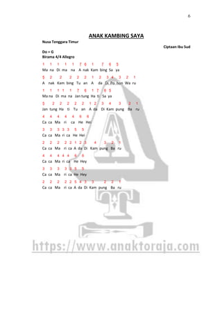 Not angka lagu anak lengkap | PDF