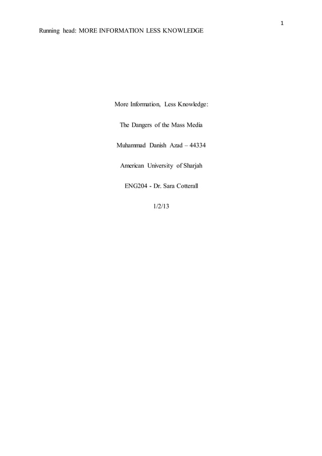 More information, less knowledge | PDF