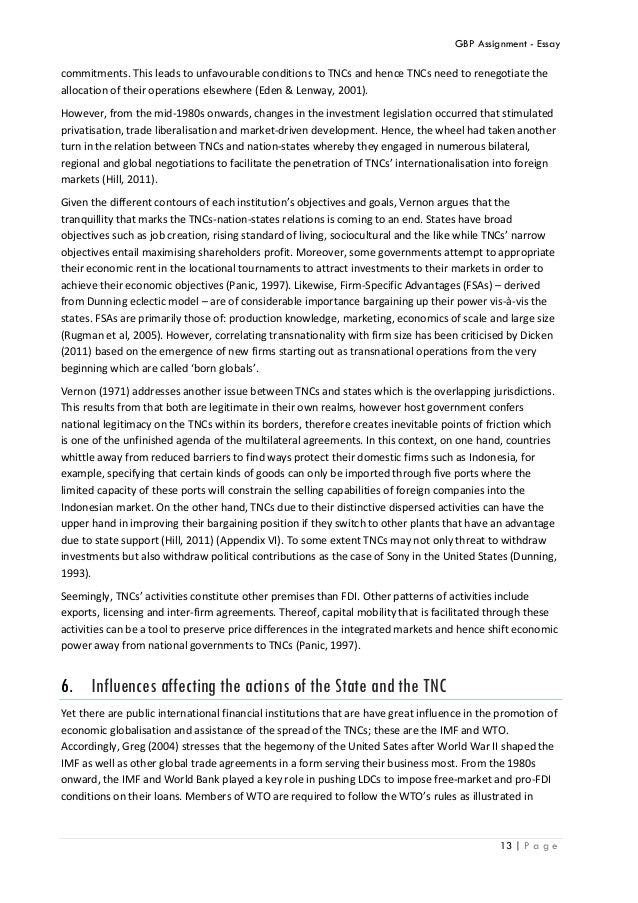 Assignment: changing perspective paper