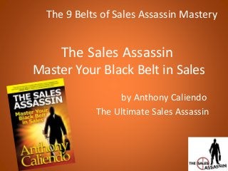 The Sales Assassin
Master Your Black Belt in Sales
by Anthony Caliendo
The Ultimate Sales Assassin
The 9 Belts of Sales Assassin Mastery
 