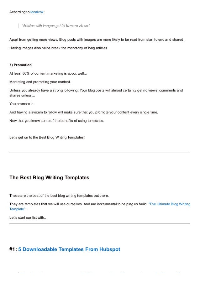 9 Best Blog Writing Templates 9 Best Blog Writing Templates
