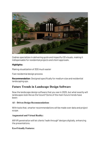 9 Best Landscape Design Software in 2025 for Architects. | PDF