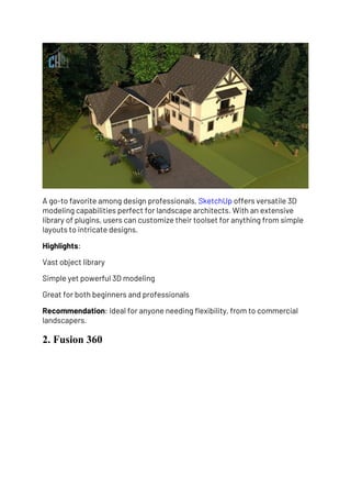 9 Best Landscape Design Software in 2025 for Architects. | PDF