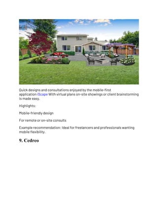 9 Best Landscape Design Software in 2025 for Architects. | PDF