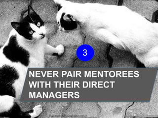 Image Credit: flickr.com/photos/untitlism/
NEVER PAIR MENTOREES
WITH THEIR DIRECT
MANAGERS
3
 