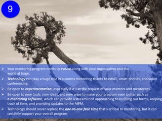 We’ve been helping organizations
worldwide implement successful
corporate mentoring programs for over
25 years. Decades of experience;
innovative e-mentoring software.
P.O. Box 67291
Chestnut Hill, MA 02167
617-789-4622
Email
CONNECT WITH US
Blog
Twitter
LinkedIn
Facebook
Google +
 