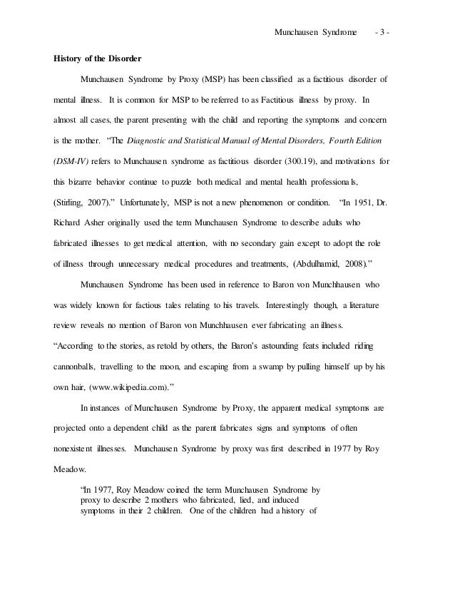 Munchausen syndrome essay picture